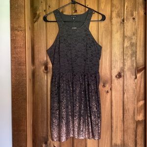 American eagle charcoal dress with rose gold glitter